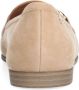 No Stress Dames Beige suède loafers met gouden chain - Thumbnail 4
