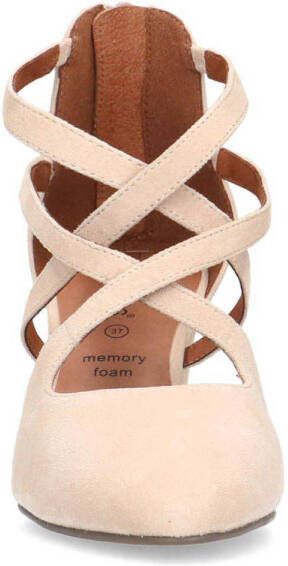 No Stress suède pumps beige