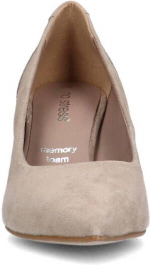 No Stress suède pumps beige