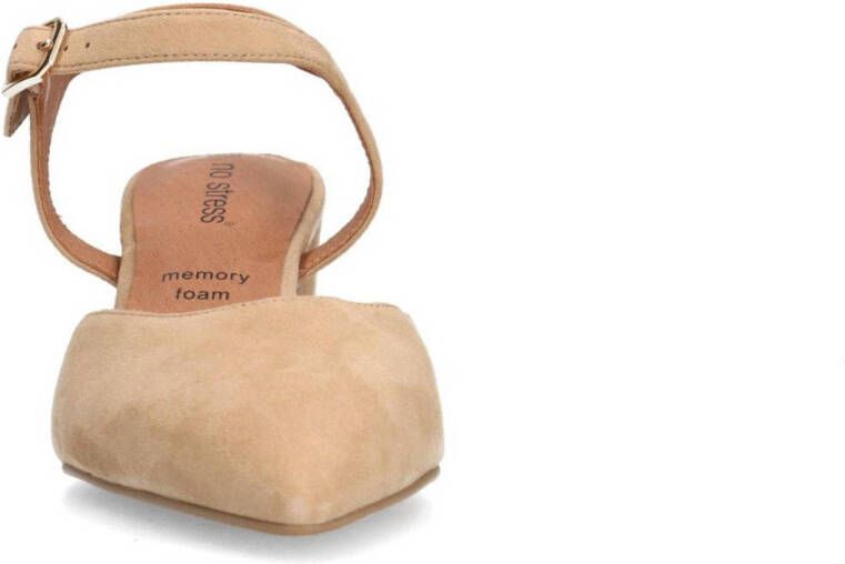 No Stress suède pumps beige