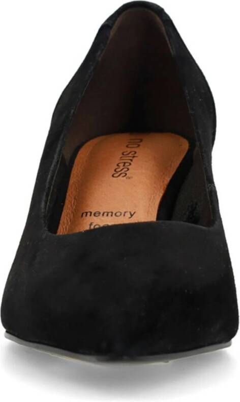 No Stress suède pumps zwart