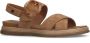 No Stress Dames PRE ORDER Beige leren plateau sandalen met gesp - Thumbnail 4