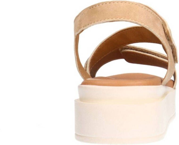No Stress suède sandalen beige