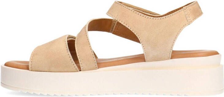No Stress suède sandalen beige