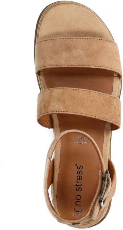 No Stress suède sandalen beige
