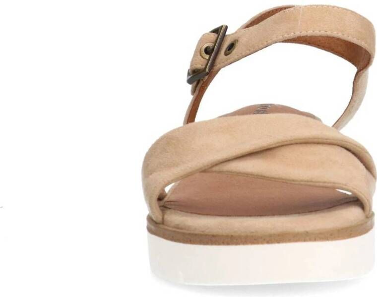 No Stress suède sandalen beige