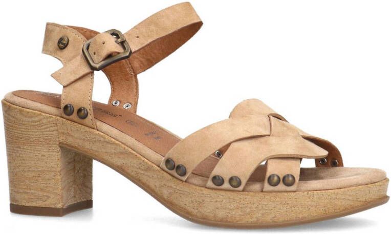 No Stress suède sandalen beige
