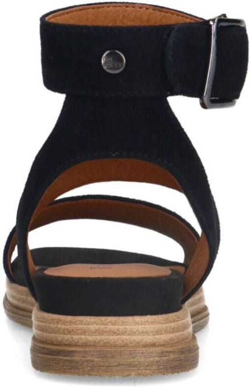 No Stress suède sandalen zwart