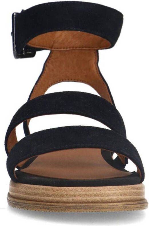 No Stress suède sandalen zwart