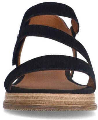 No Stress suède sandalen zwart