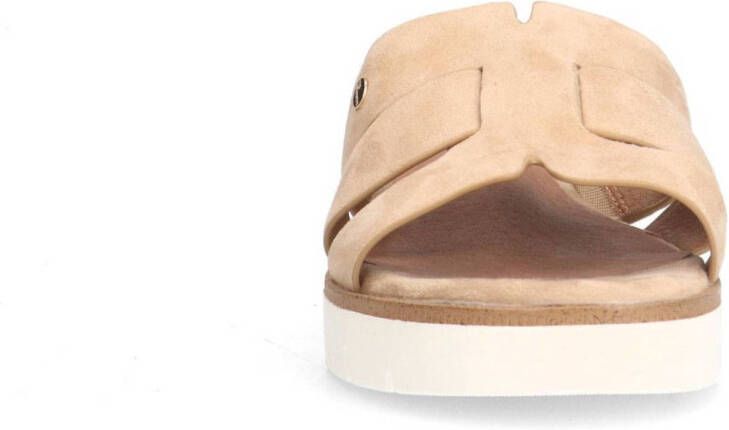 No Stress suède slippers beige
