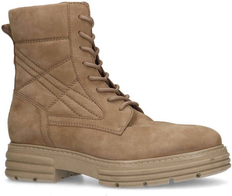 No Stress suède veterboots beige