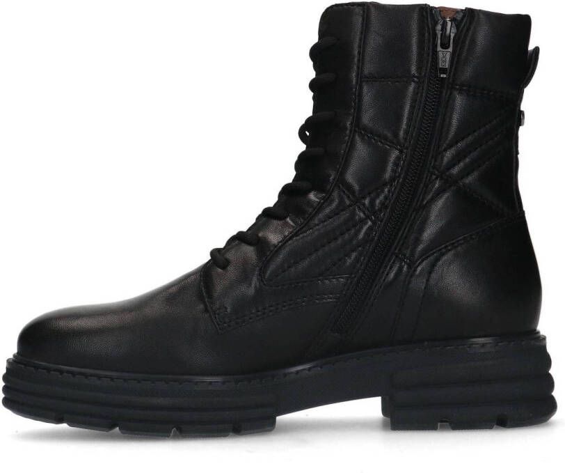 No Stress suède veterboots zwart