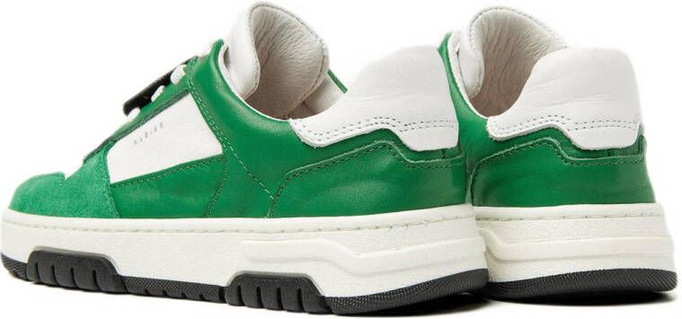 Nubikk Basket Court leren sneakers wit groen