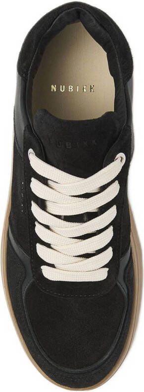 Nubikk Bayou Platform suède sneakers zwart
