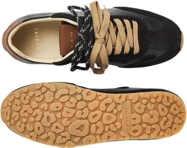 Nubikk Billy Lou leren sneakers zwart