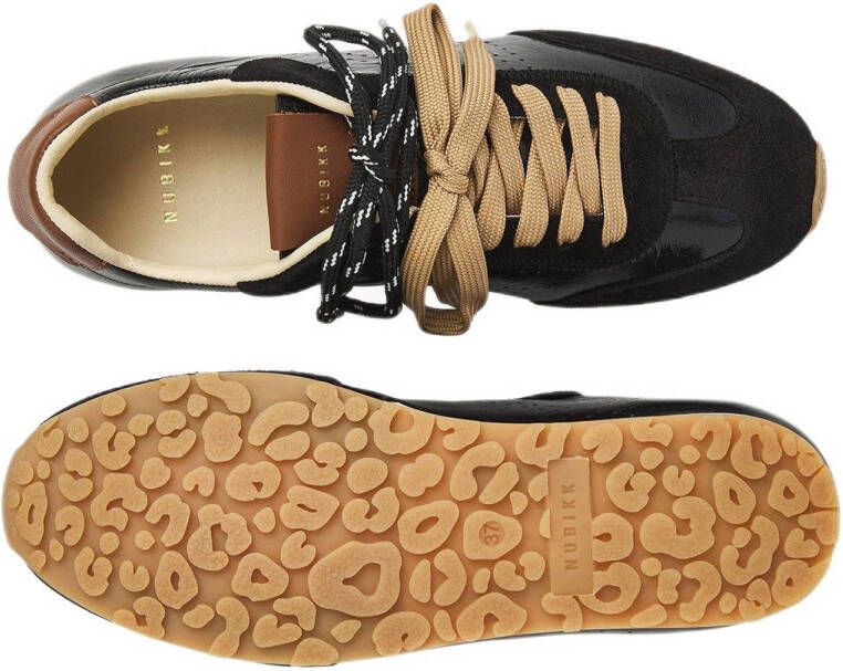 Nubikk Billy Lou leren sneakers zwart