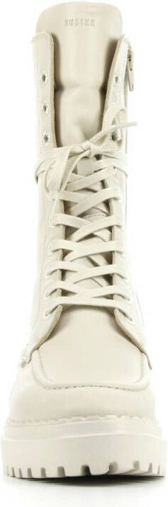 Nubikk Fae Aubine leren veterboots off white