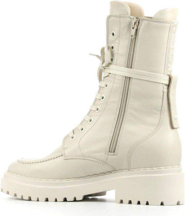 Nubikk Fae Aubine leren veterboots off white