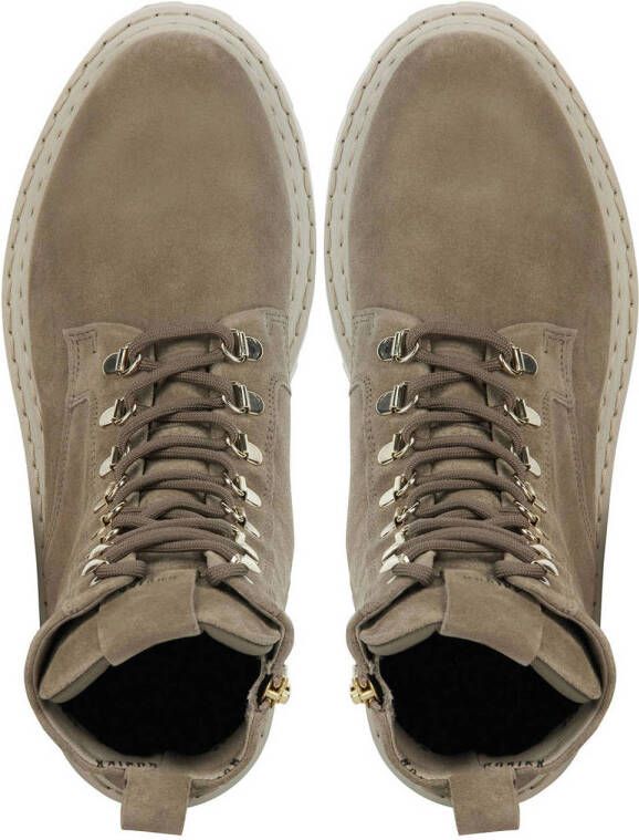 Nubikk Frankie June suède veterboots taupe