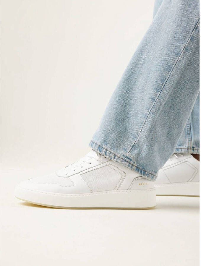 Nubikk Jiro Luca leren sneakers wit