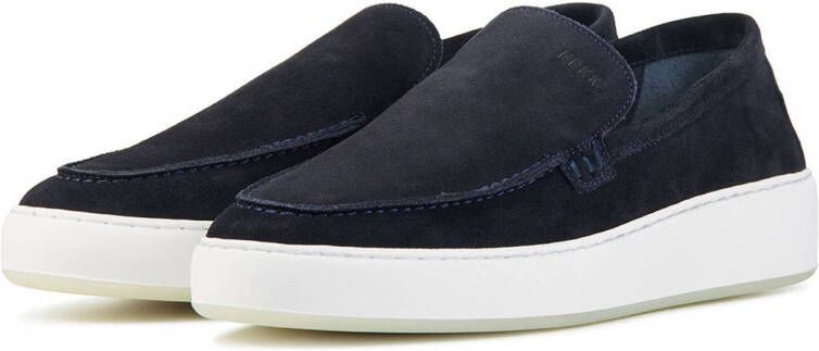 Nubikk Jiro Mio suède loafers donkerblauw