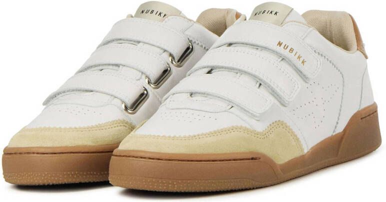 Nubikk Leren Sneakers Wit Combi White Dames