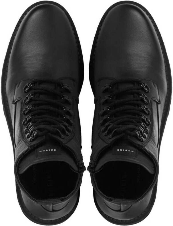 Nubikk Logan Harbor leren veterboots zwart