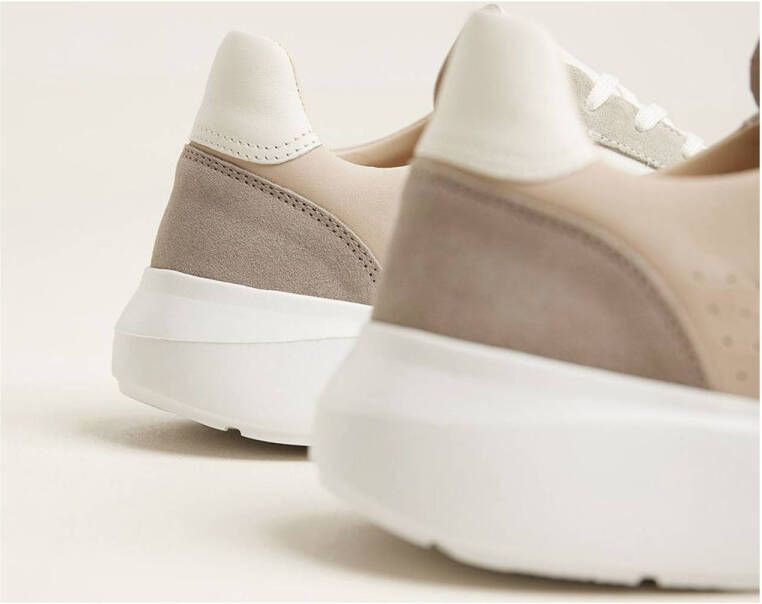 Nubikk Rocky Road Wave leren sneakers beige
