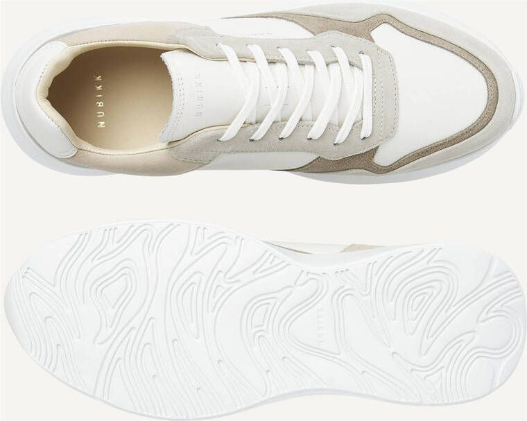 Nubikk Rocky Road Wave leren sneakers beige