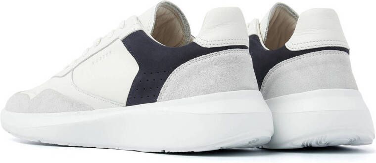 Nubikk Rocky Road Wave leren sneakers wit blauw