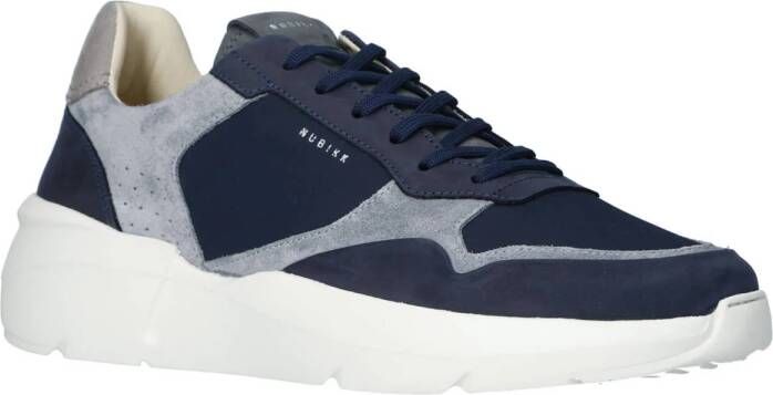 Nubikk Roque Road Wave suède sneakers donkerblauw