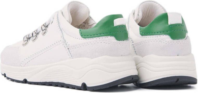 Nubikk Roque Roman leren sneakers wit groen