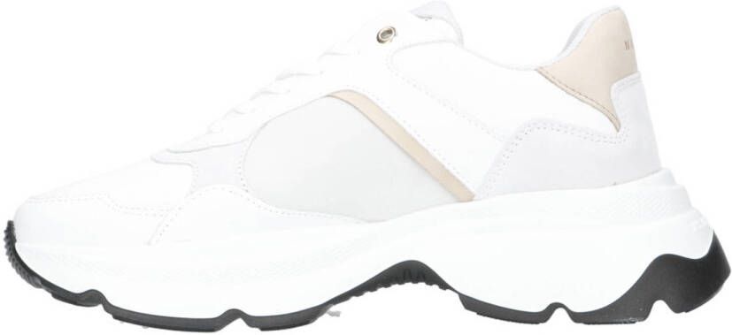 Nubikk Ross Jaden chunky leren sneakers wit taupe