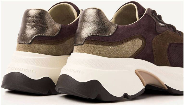 Nubikk Ross Noa chunky suède sneakers bruin beige