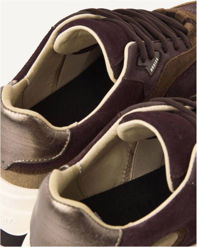 Nubikk Ross Noa chunky suède sneakers bruin beige