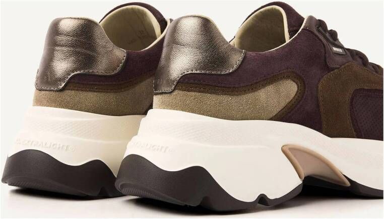 Nubikk Ross Noa chunky suède sneakers bruin beige