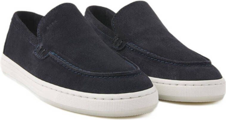 Nubikk suède loafers donkerblauw