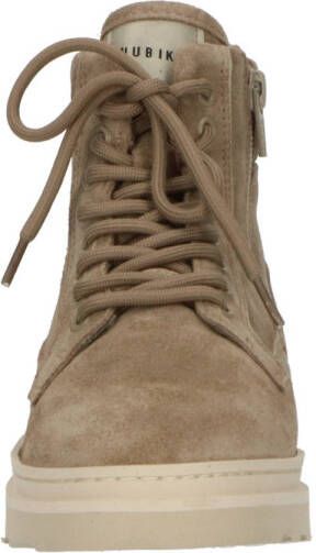 Nubikk suède veterboots taupe