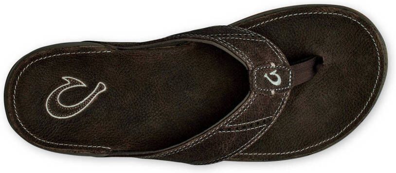 Olukai Nui nubuck teenslippers donkerbruin