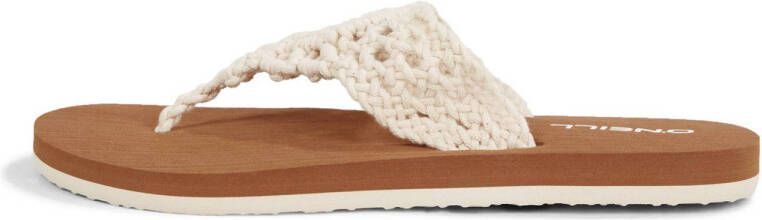 O'Neill Ditsy crochet teenslippers wit