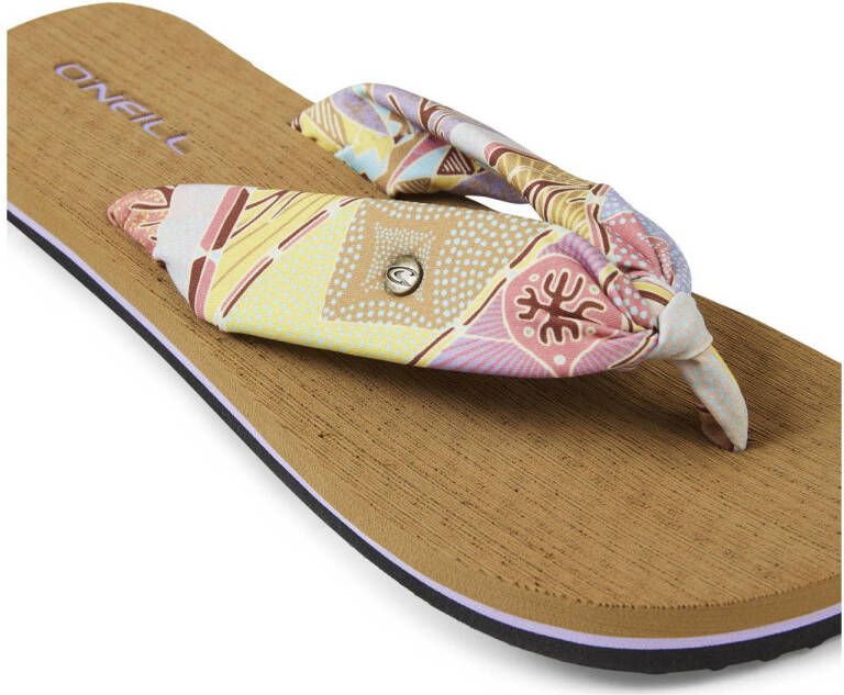 O'Neill Ditsy Sun teenslippers met allover print geel roze