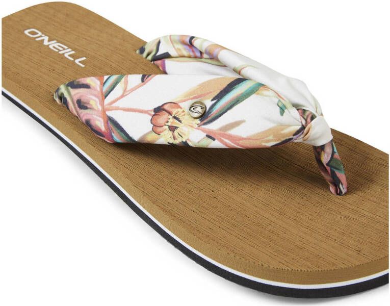 O'Neill Ditsy Sun teenslippers met bloemenprint wit