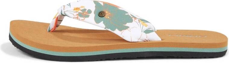 O'Neill Ditsy Sun teenslippers met bloemenprint wit zalm