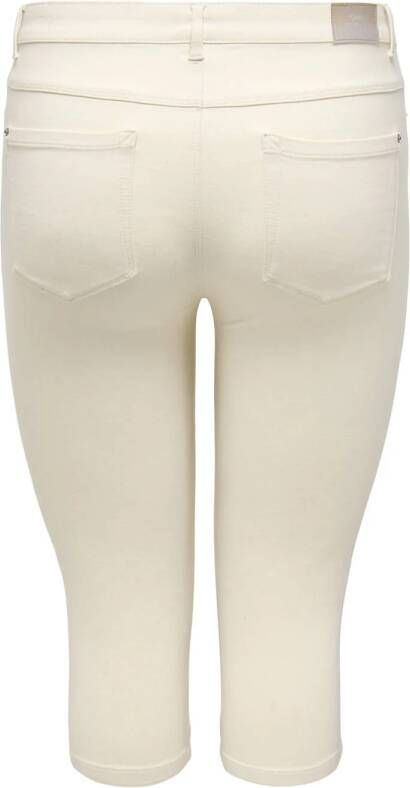 ONLY CARMAKOMA skinny high waist broek ecru