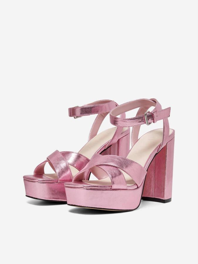 ONLY ONLAUTUM sandalettes roze metalic