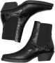 ONLY Shoes dames cowboy western enkellaarsjes zwart - Thumbnail 6