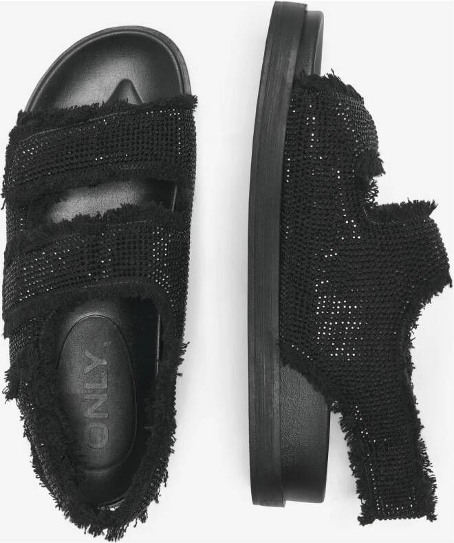 ONLY sandalen met glitters zwart