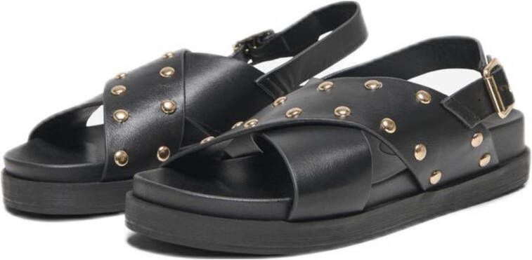ONLY Onlminnie-15 Pu Studs Sandal sandalen zwart