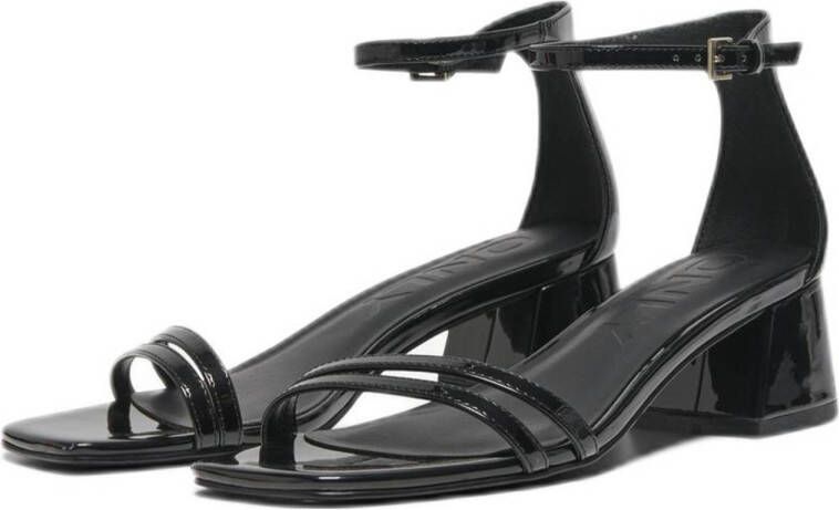 ONLY Onlaylin-5 Pu Strappy Heeled Sandal sandalettes zwart